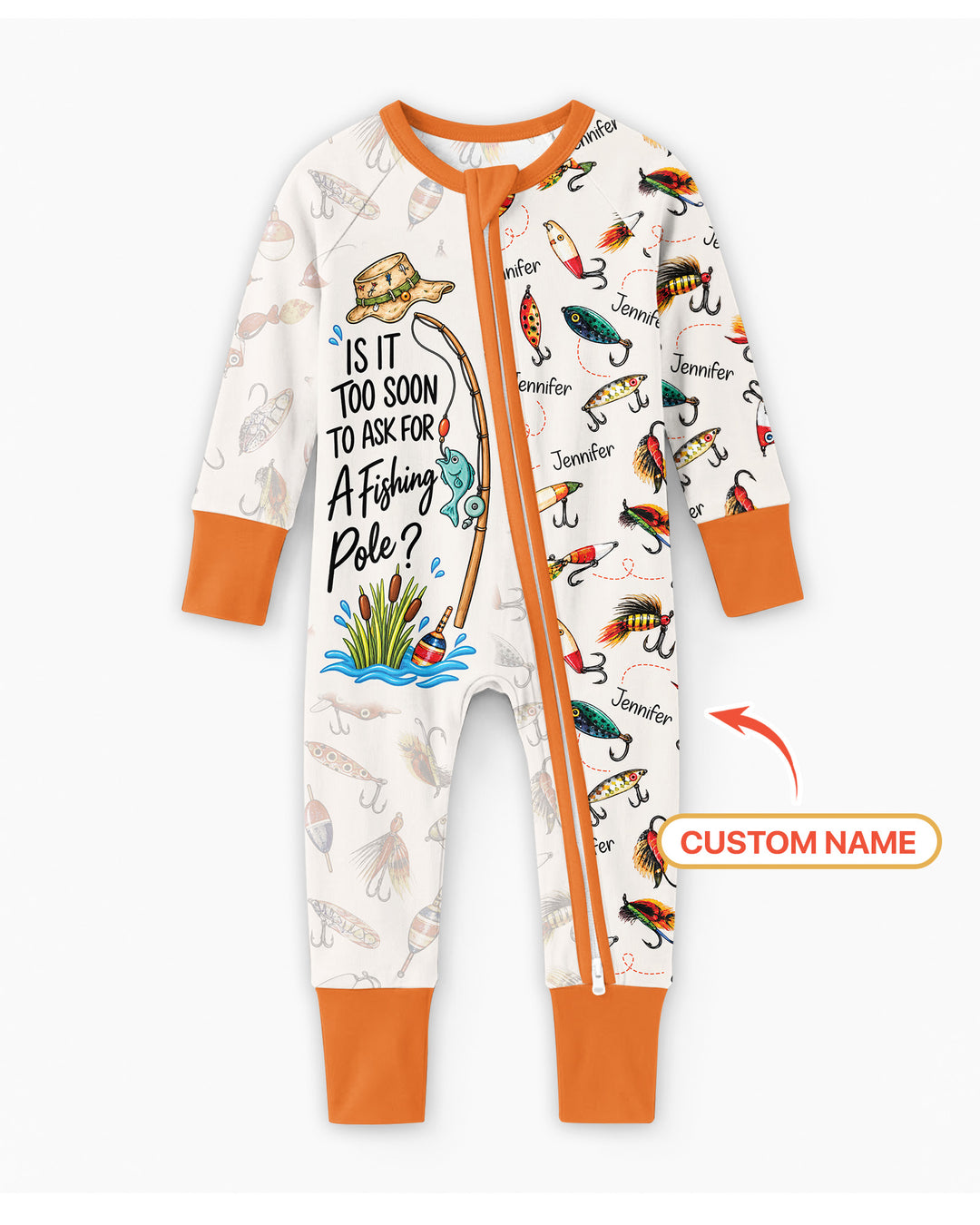 Custom Name Is It Too Soon to Ask for a Fishing Pole Bamboo Convertible Zippy