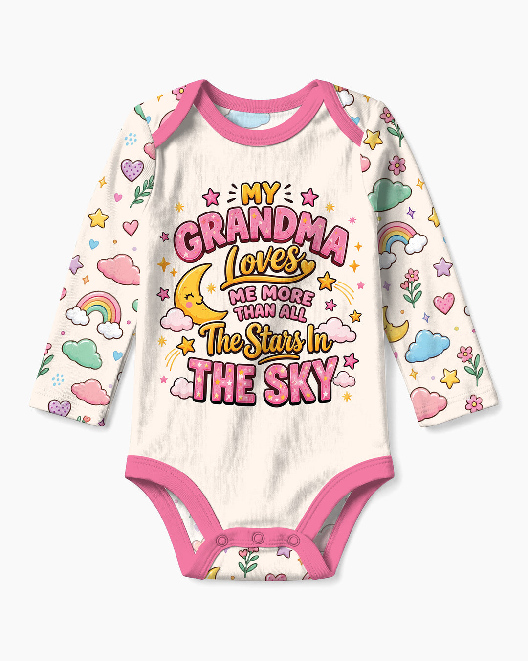 My Grandma Loves Me More Than All The Stars Bamboo Bodysuit