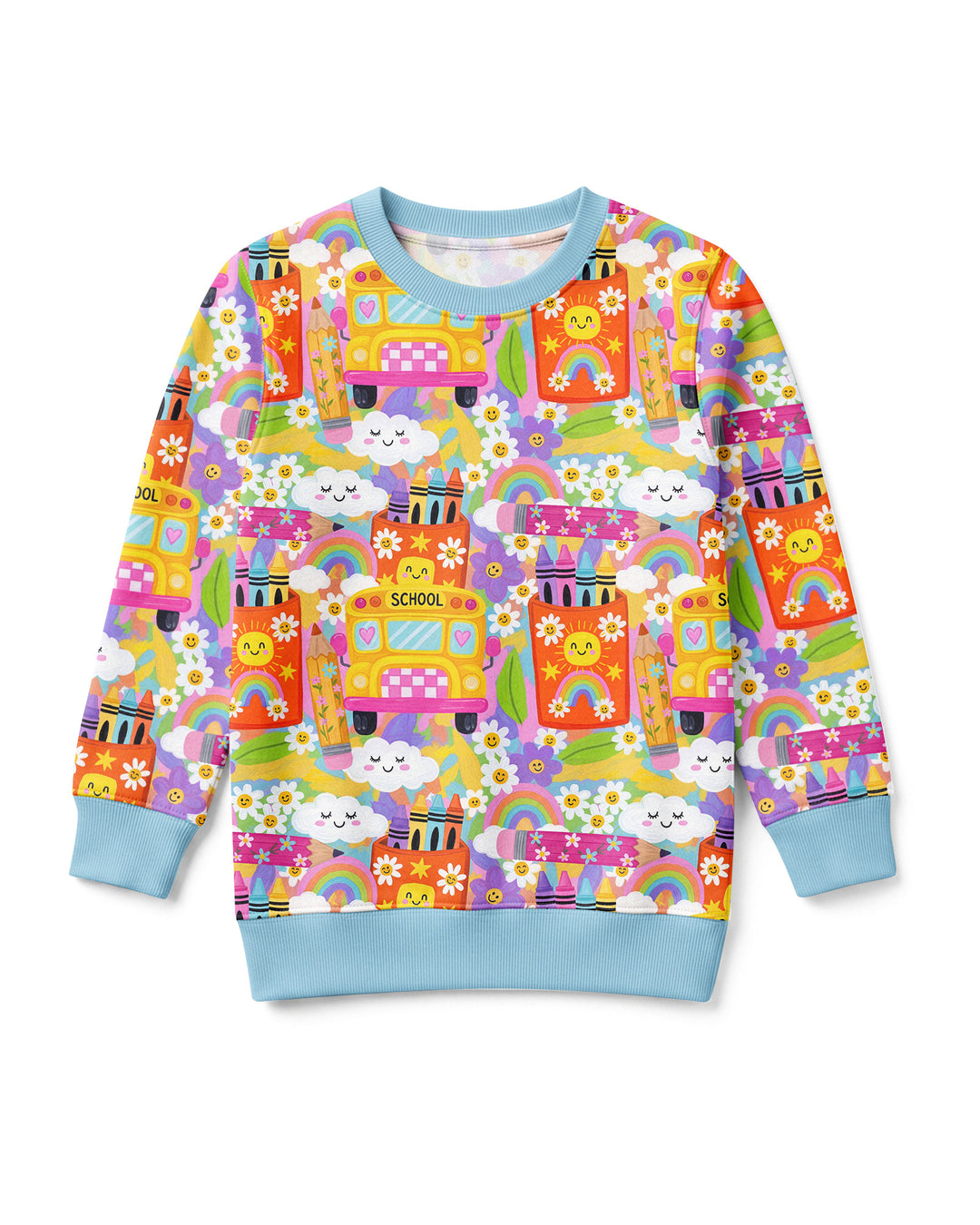 Retro Happy Classroom Bamboo Crewneck Sweatshirt