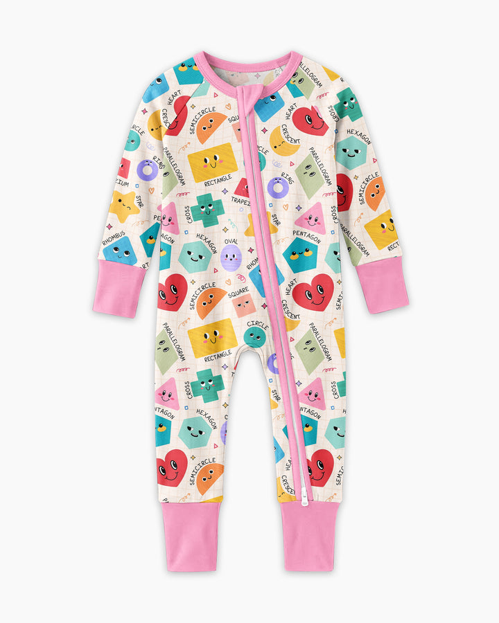 Happy Shape Squad Family Matching Bamboo Convertible Zippy