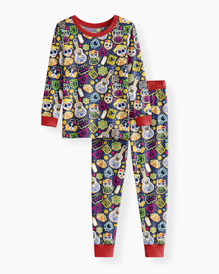 Cookie De Los Muertos Bamboo Two Piece Long Sleeve Pajama Set