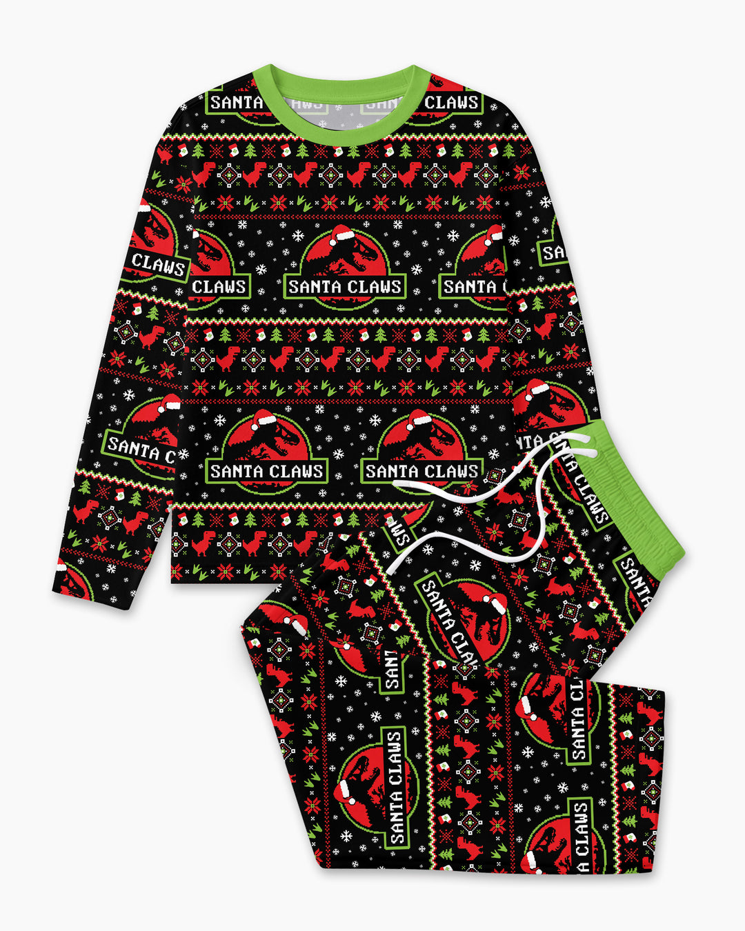 Santa Claws Christmas Bamboo Men's Pajama Set