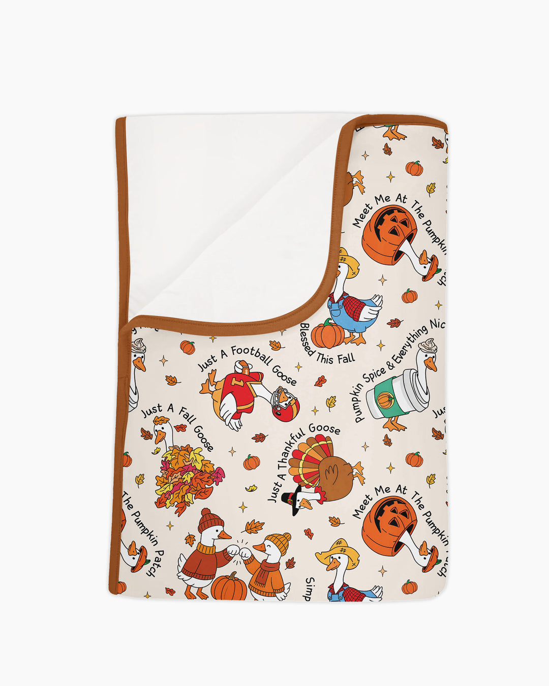 Just A Fall Goose Family Matching Bamboo Blanket