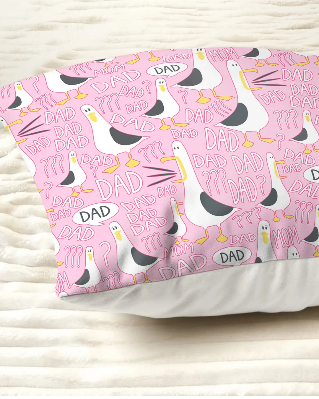 Funny Seagull DAD Bamboo Pillow Case