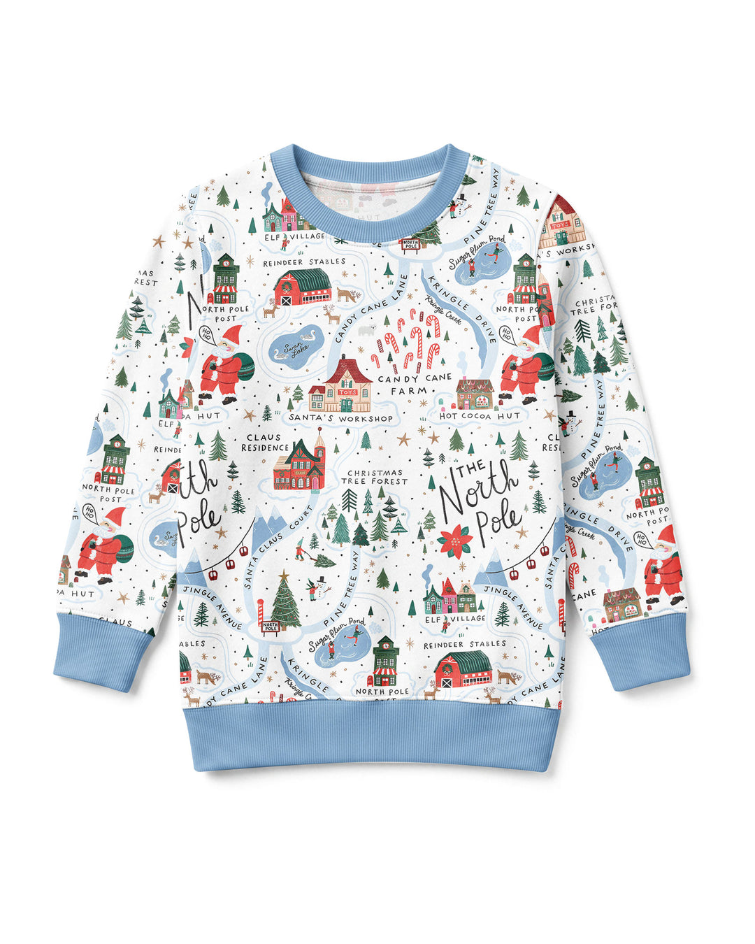 The North Pole Map Bamboo Crewneck Sweatshirt