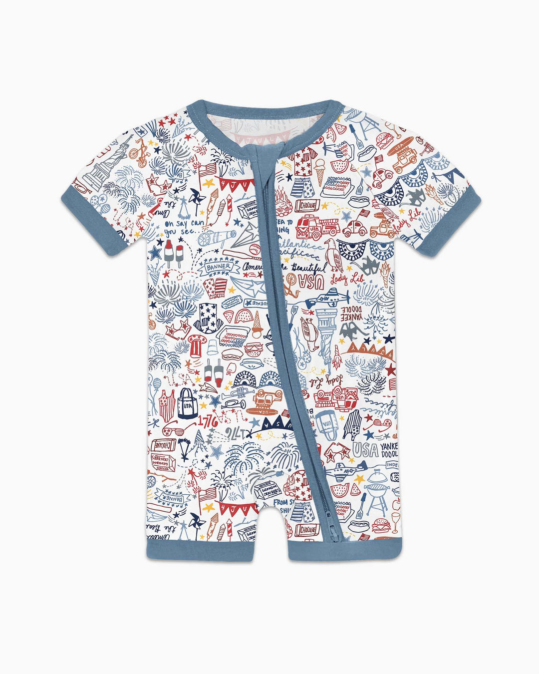 Liberty Doodle 250th Family Matching Bamboo Shorty Zippy