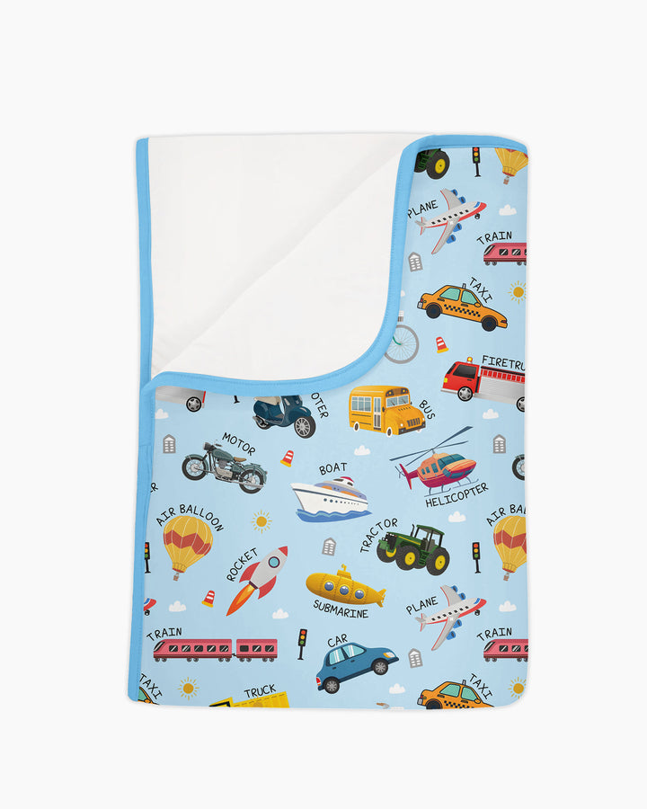Vehicle Vocabulary Bamboo Blanket