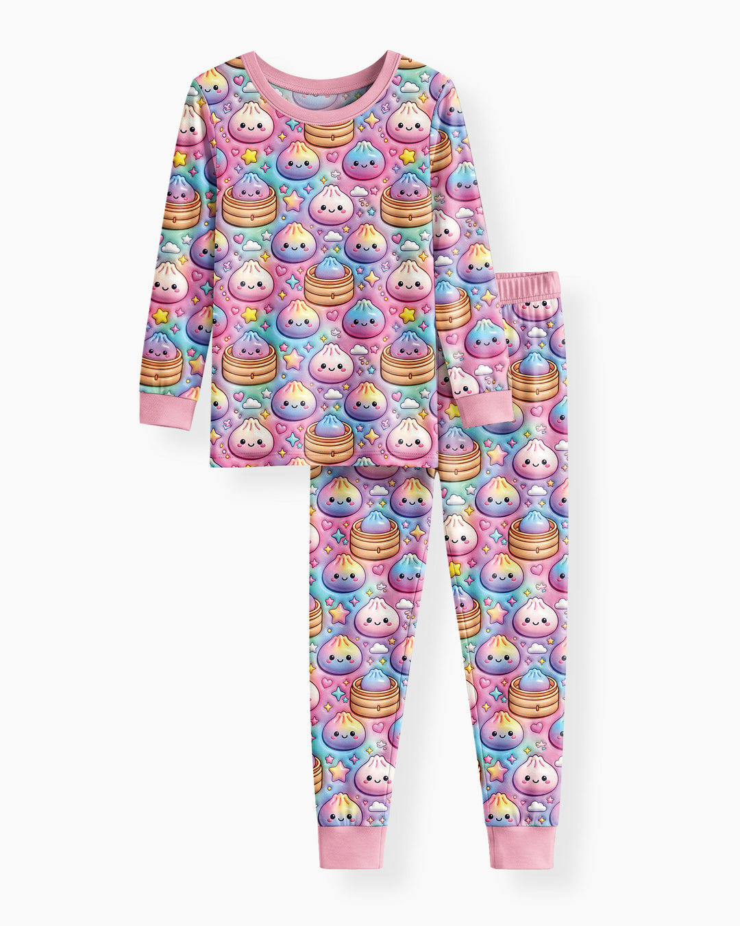 Glitter Dumpling Galaxy Bamboo Two Piece Long Sleeve Pajama Set