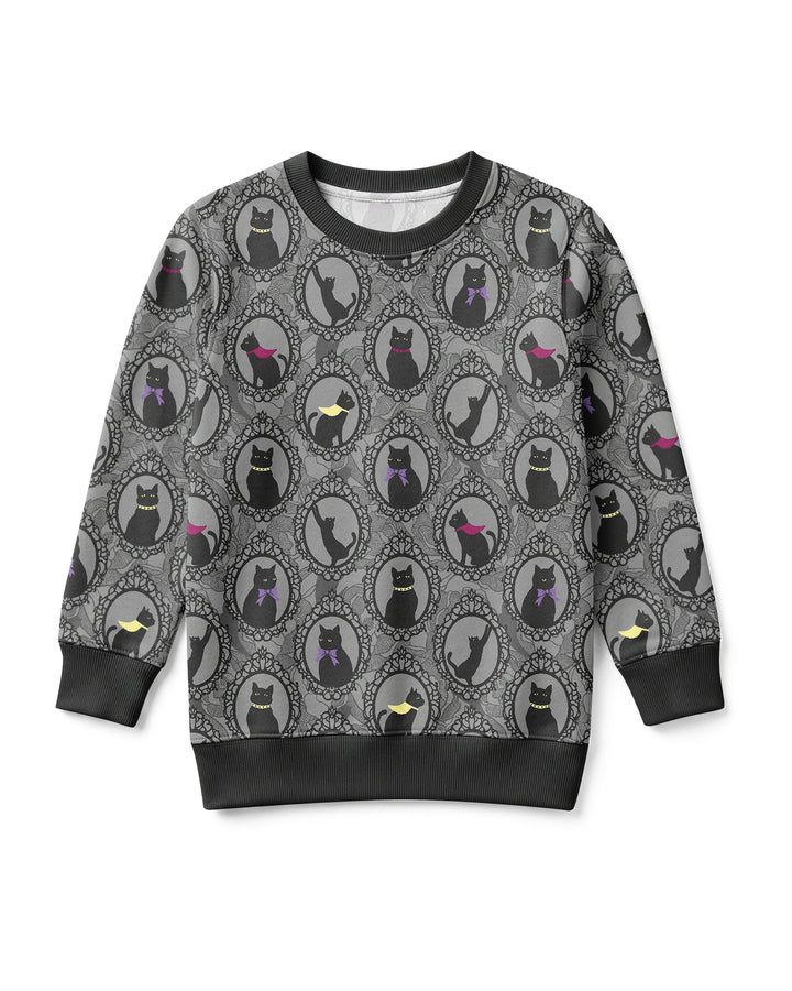 Midnight Cat Parade Bamboo Crewneck Sweatshirt
