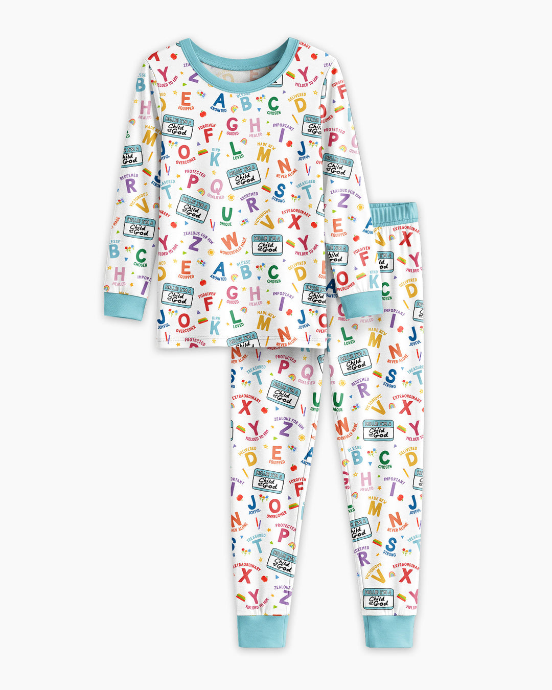 I'm A Child Of God ABCs Bamboo Two Piece Long Sleeve Pajama Set