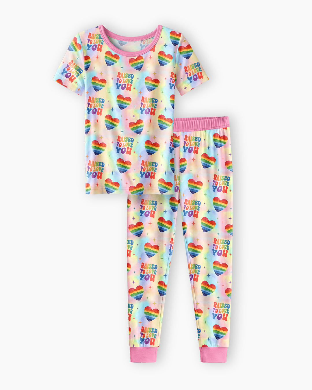 Raised To Love You Bamboo Two Piece Short Sleeve Pajama Set