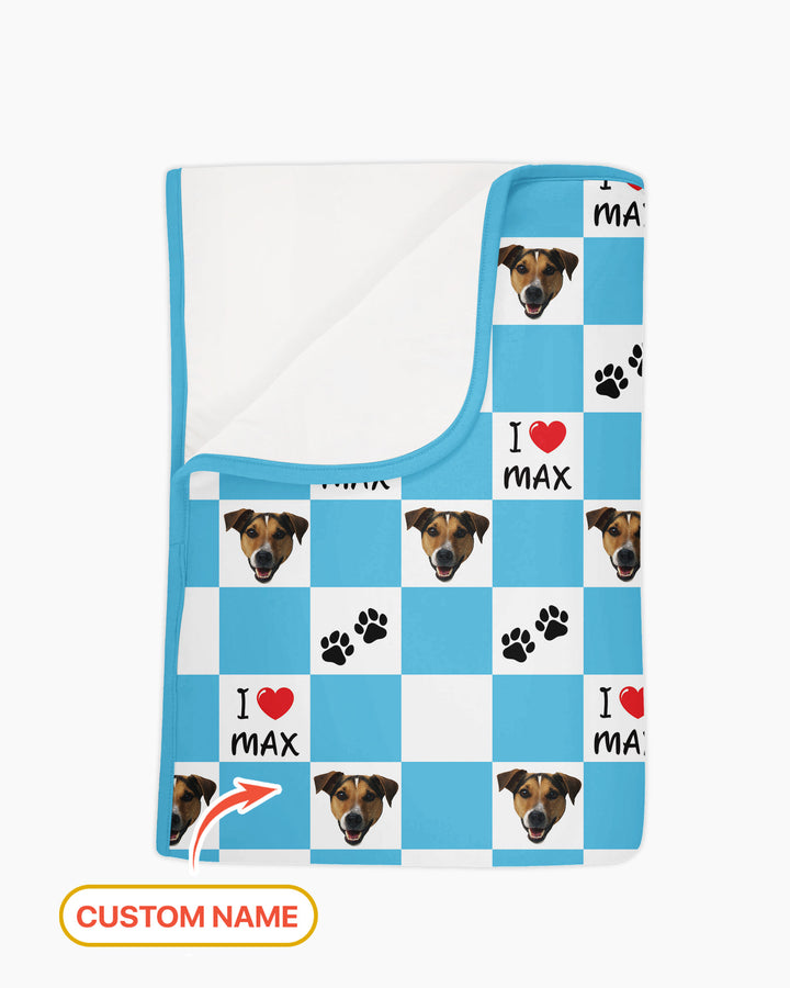Custom Photo I Love My Best Friend Dog/Cat Bamboo Blanket