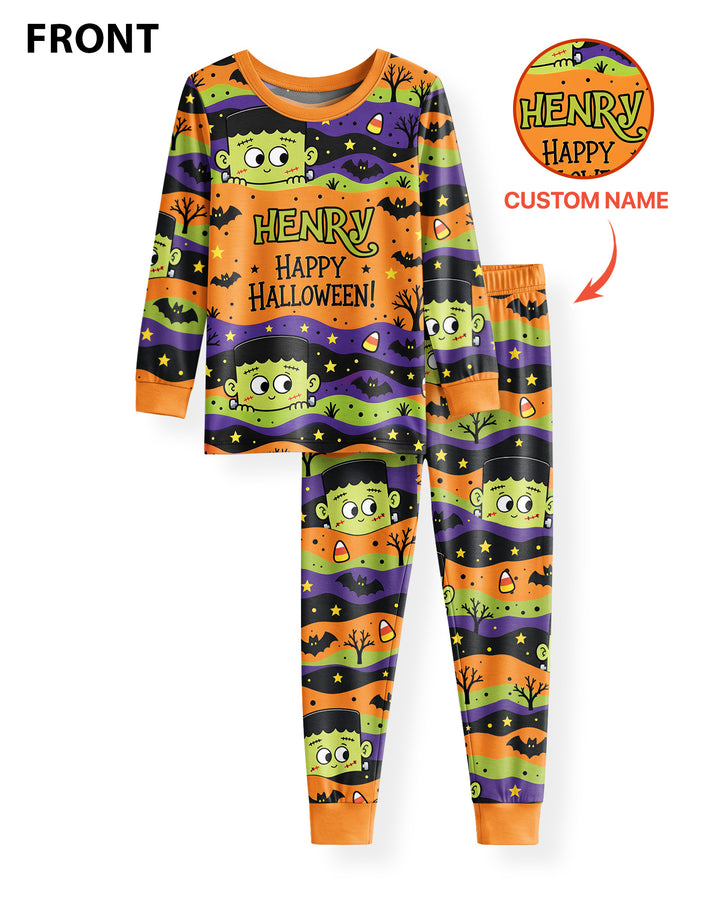 Eek Halloween Bamboo Two Piece Long Sleeve Pajama Set