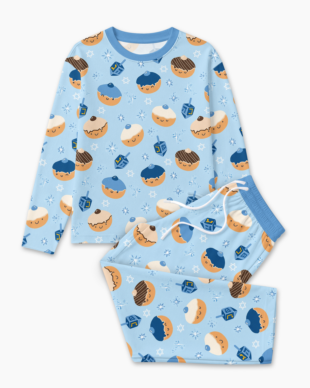 Hanukkah Donut Family Matching Bamboo Men's Pajama Set