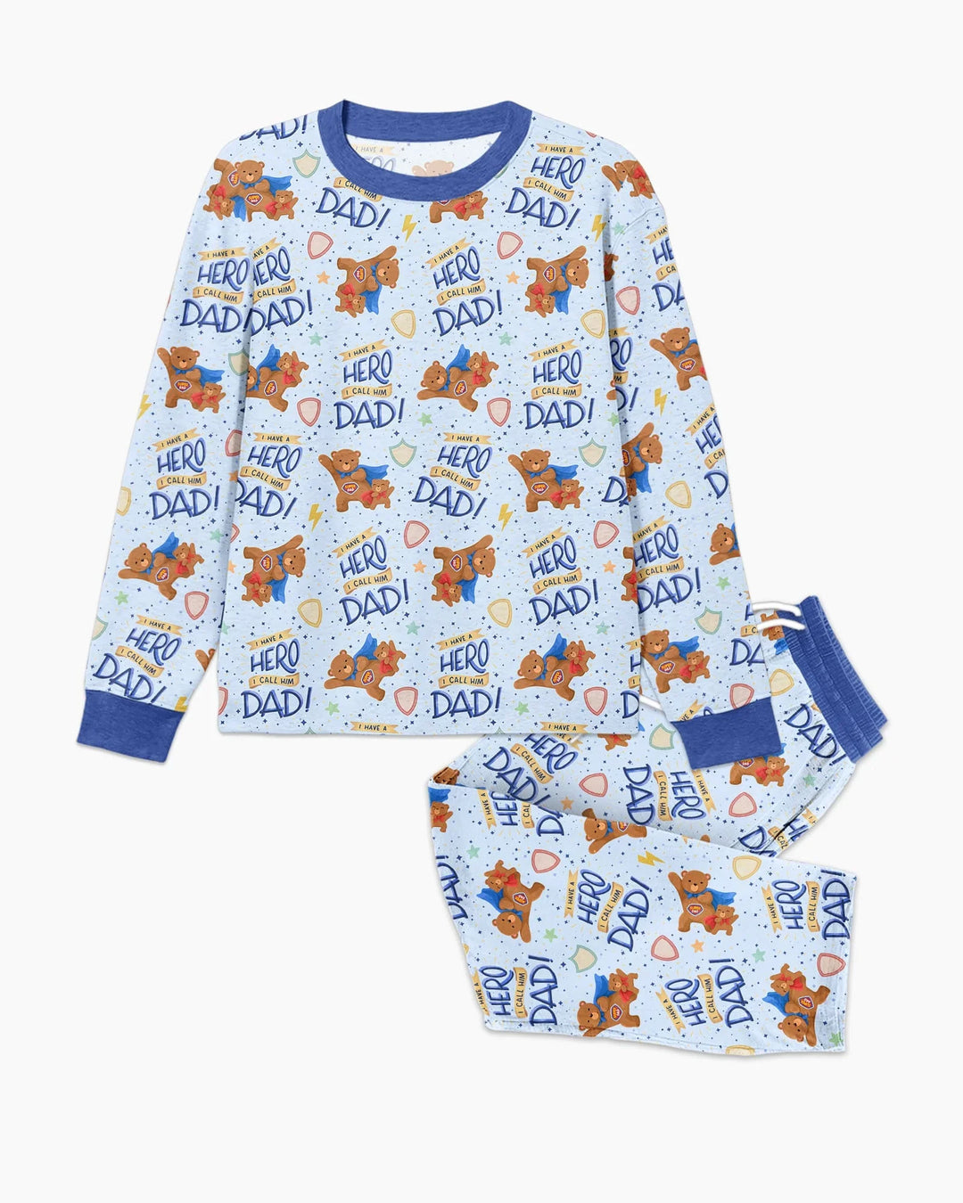 I Have A Hero Daddy & Me Matching Bamboo Men's Pajama Set