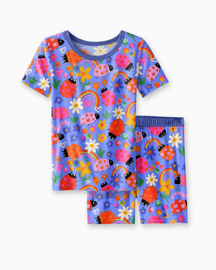 Lady Bugs Bamboo Two Piece Short Sleeve Shorts Pyjamas Set