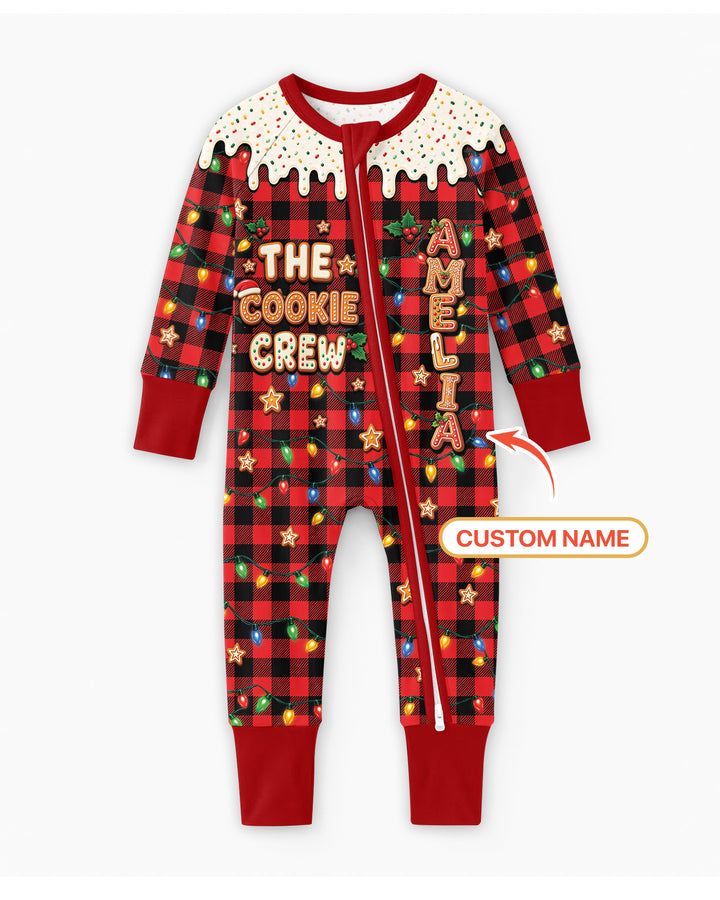 The Cookie Crew Custom Gingerbread Letter Bamboo Convertible Zippy