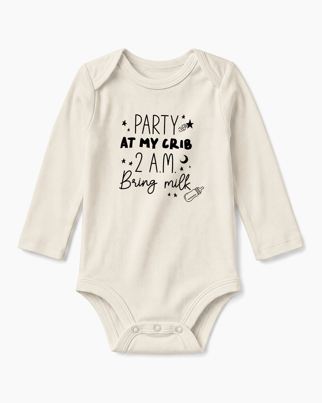 Party at My Crib 2AM Bring Milk Baby Bamboo Bodysuit
