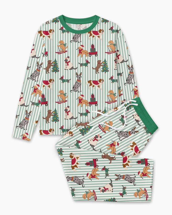 Christmas Pups & Holiday Adventures Bamboo Men's Pajama Set