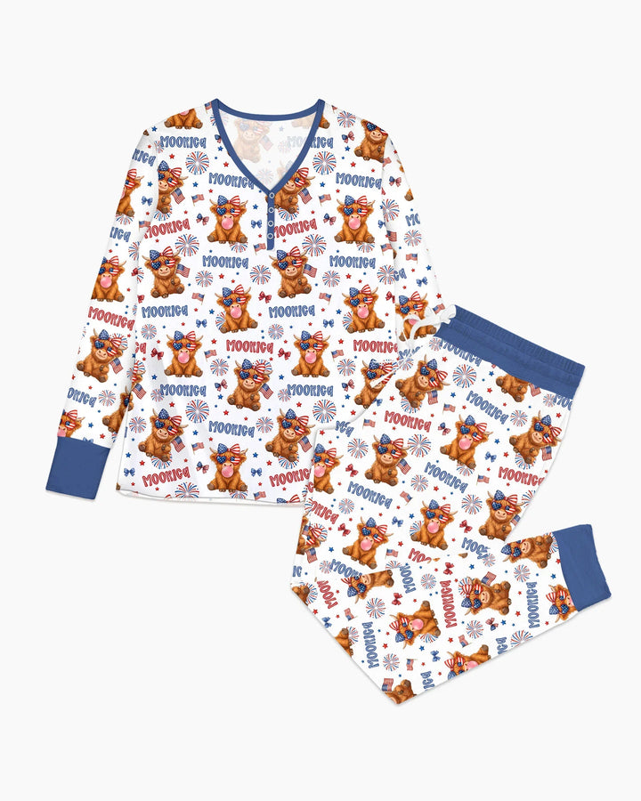 Moo-Rica Cowgirl Bamboo Women Pajama Set