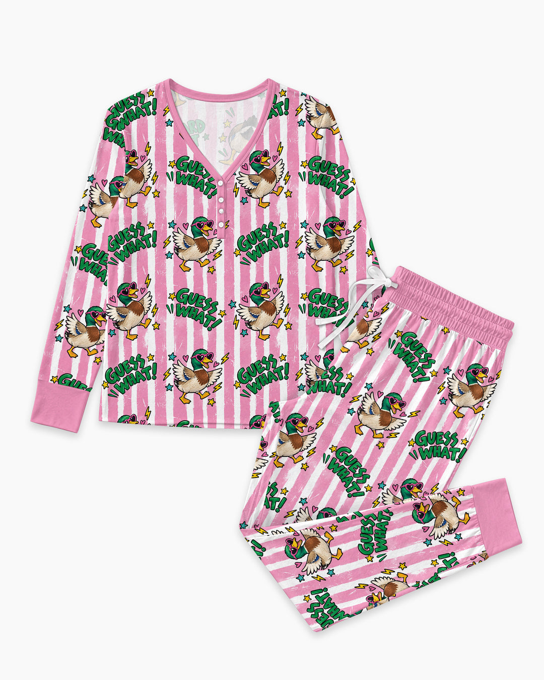 Guess What Mallard Butt Bamboo Women Pajama Set