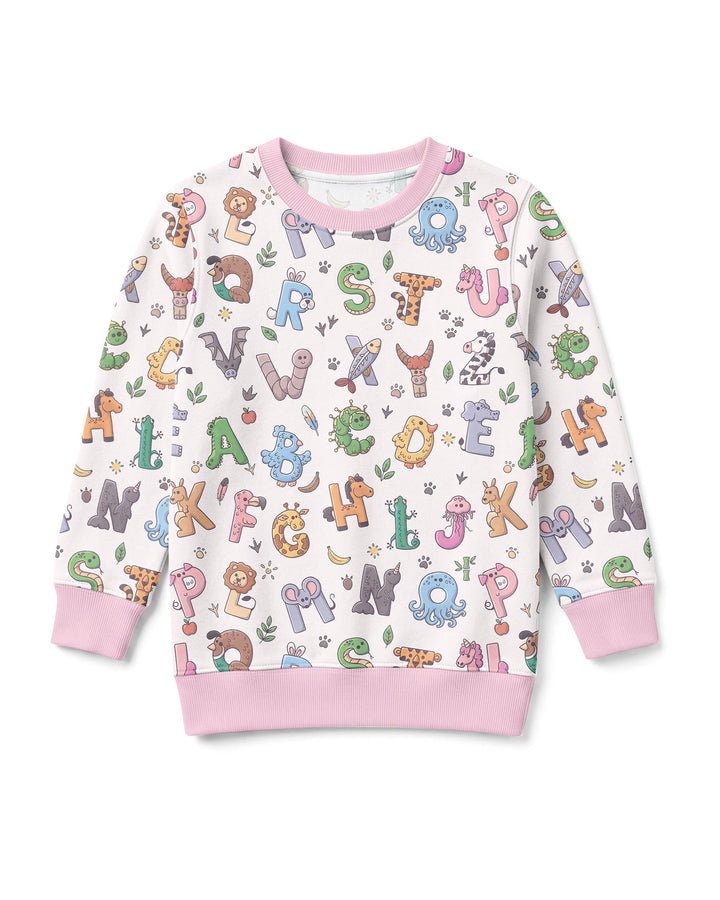 Animals Alphabet Bamboo Crewneck Sweatshirt