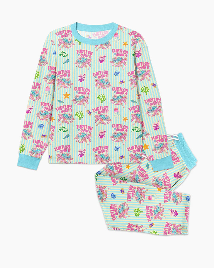 Turtley Over It Family Matching Bamboo Men's Pajama Set