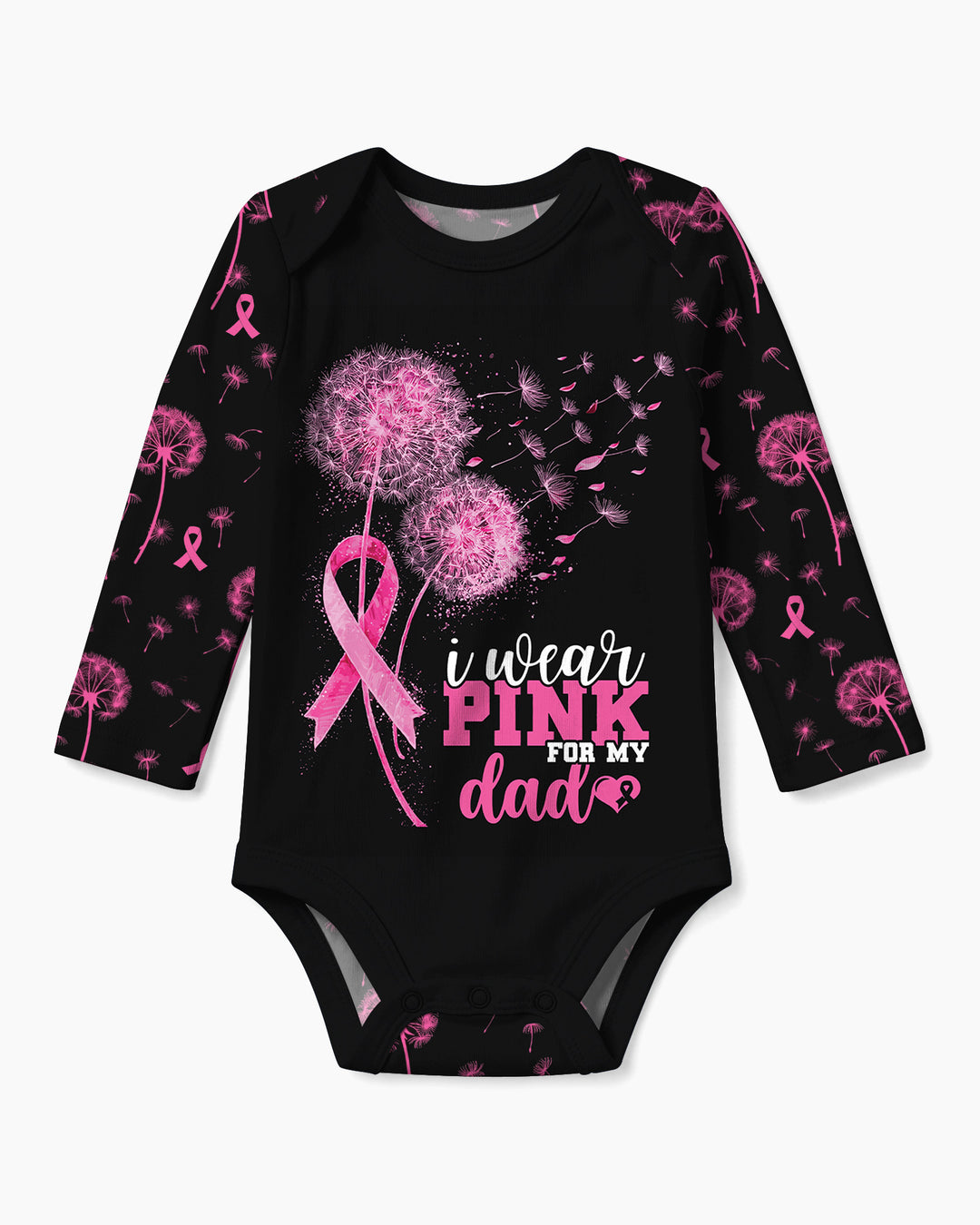 Dandelion Pink For Dad Bamboo Bodysuit