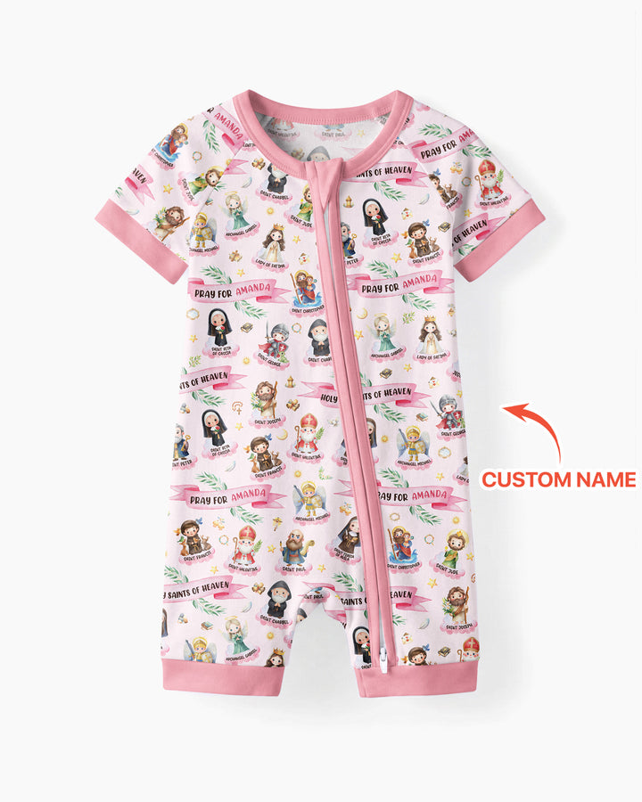 Holy Saints of Heaven Custom Name Bamboo Shorty Zippy