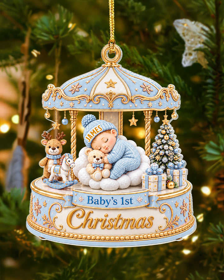 Merry Christmas Mom And Daddy Acrylic Ornament