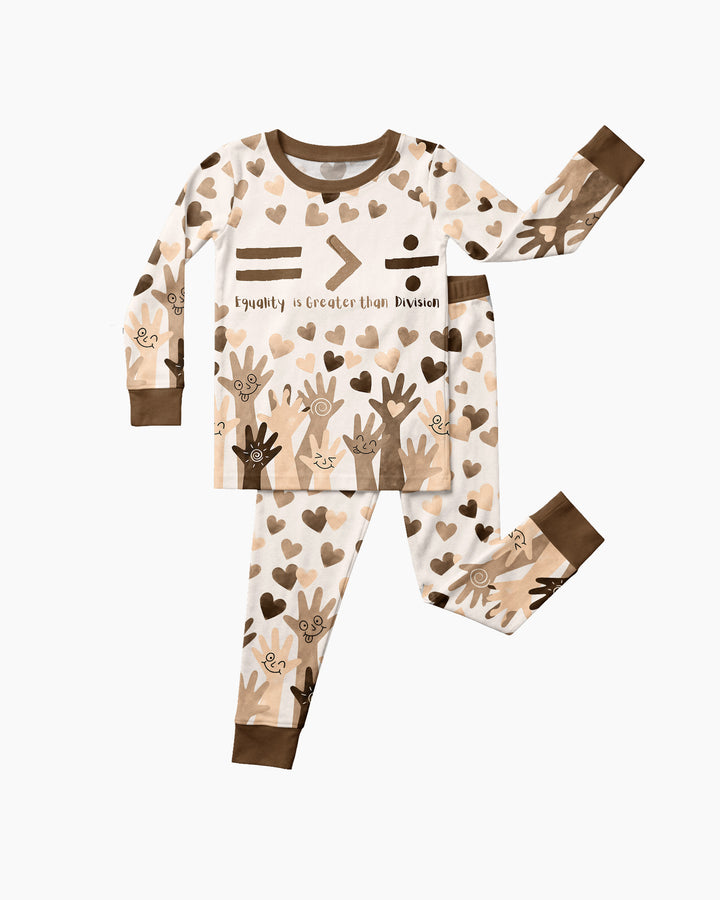 Equality Is Better Than Division Bamboo Two Piece Long Sleeve Pajama Set