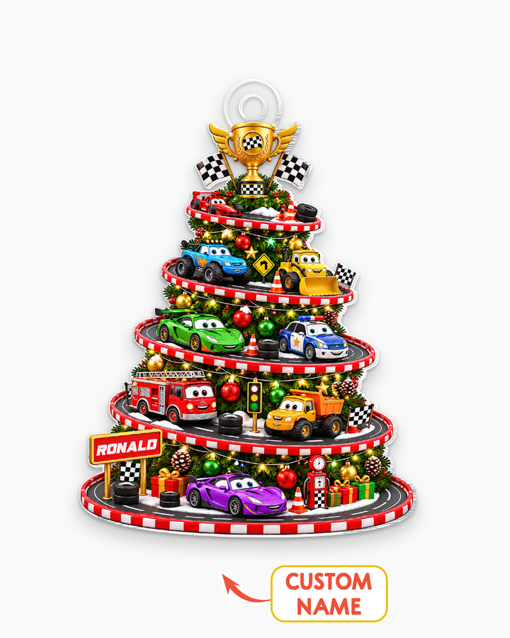 Cute Car Cartoon Acrylic Ornament
