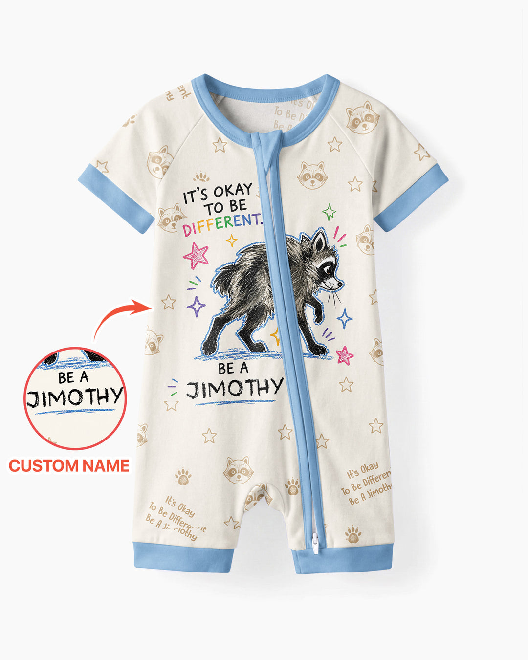 Jimothy The Raccoon Bamboo Shorty Zippy