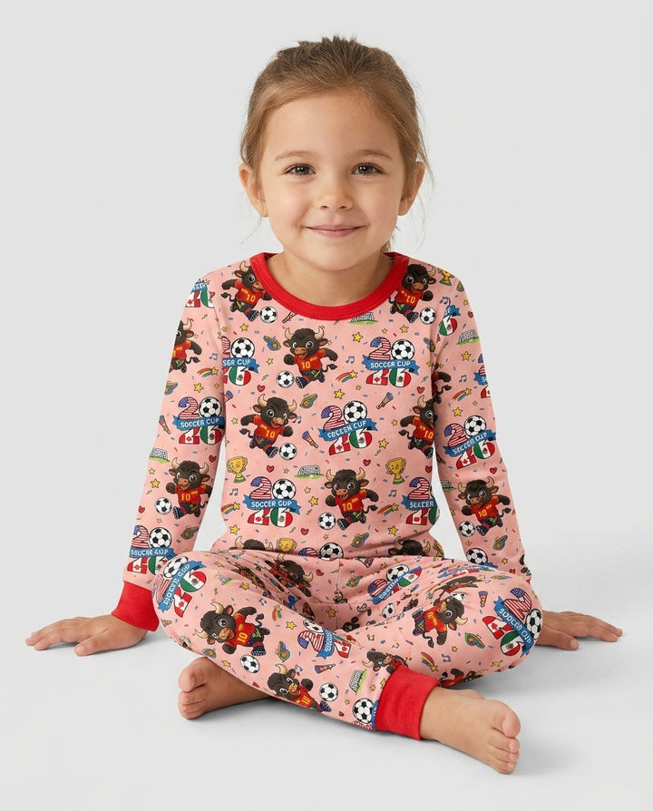 We Are The Champions Soccer Cup 2026 Bamboo Two Piece Long Sleeve Pajama Set