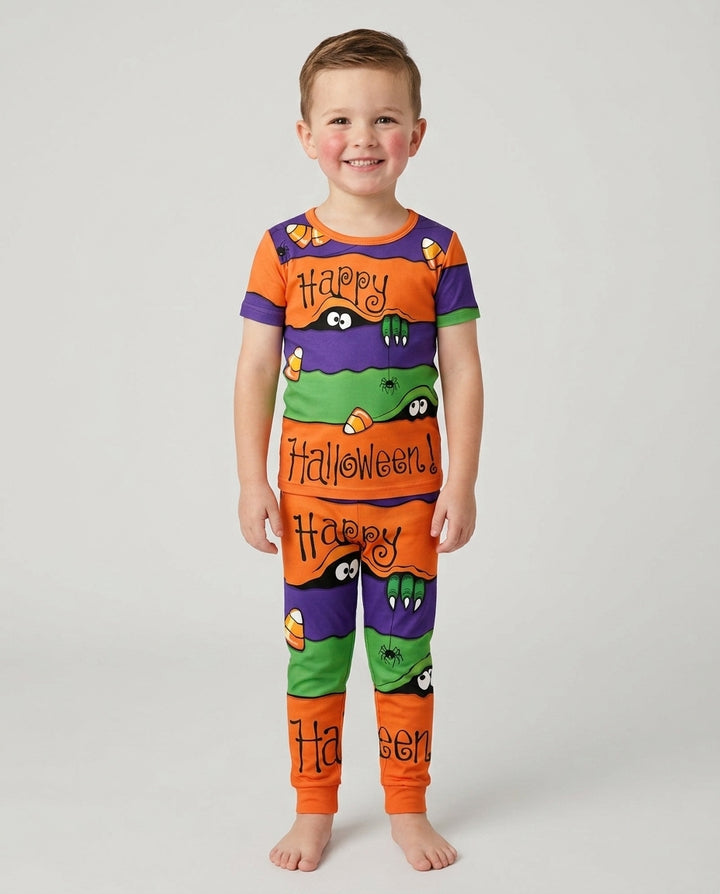 Happy Halloween Bamboo Two Piece Short Sleeve Pajama Set
