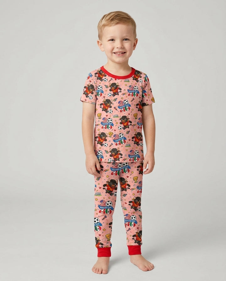 We Are The Champions Soccer Cup 2026 Bamboo Two Piece Short Sleeve Pajama Set