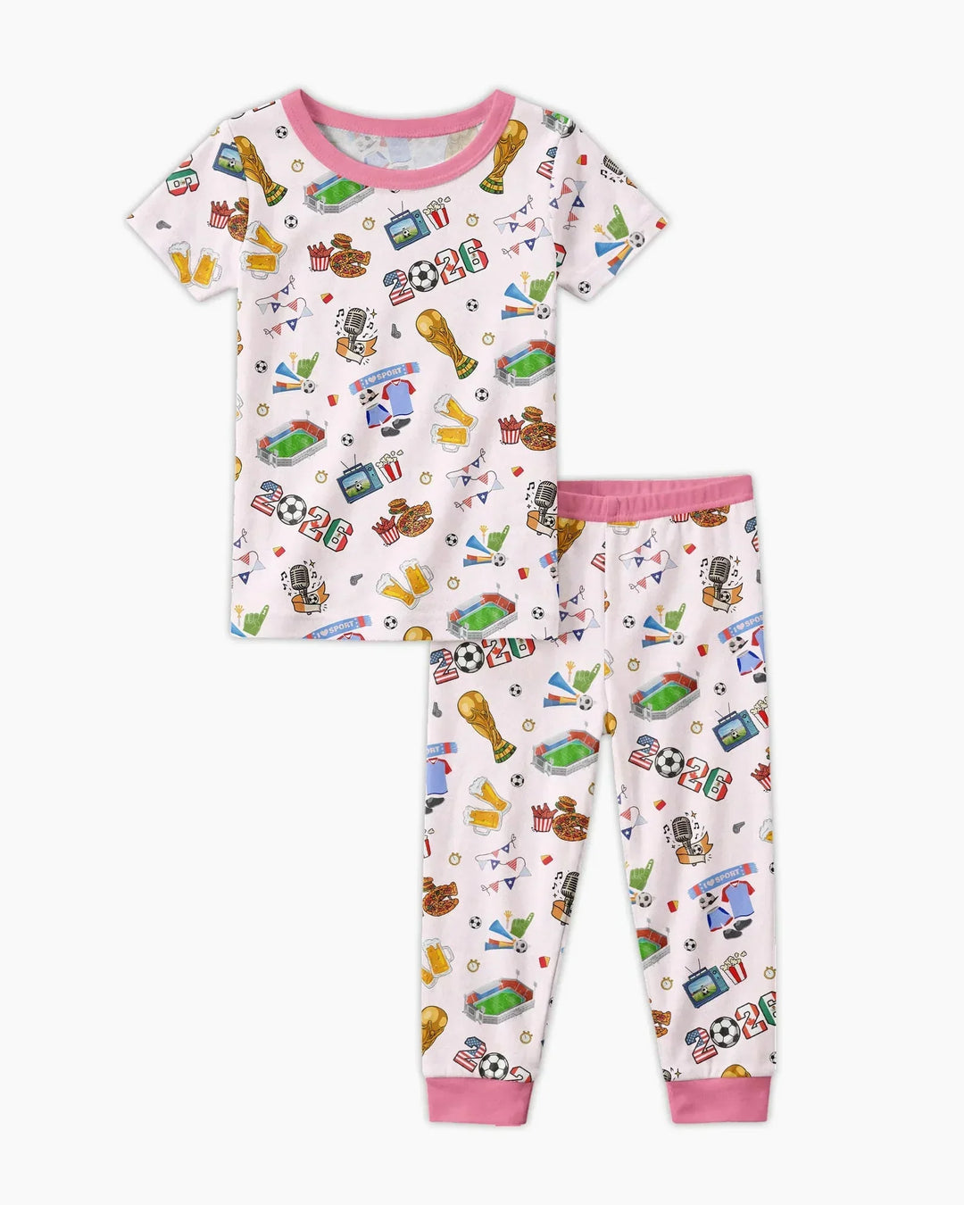 Dreaming of The Cup Bamboo Two Piece Short Sleeve Pajama Set