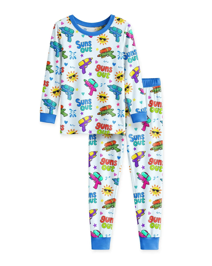 Sun Out Guns Out Bamboo Two Piece Long Sleeve Pajama Set