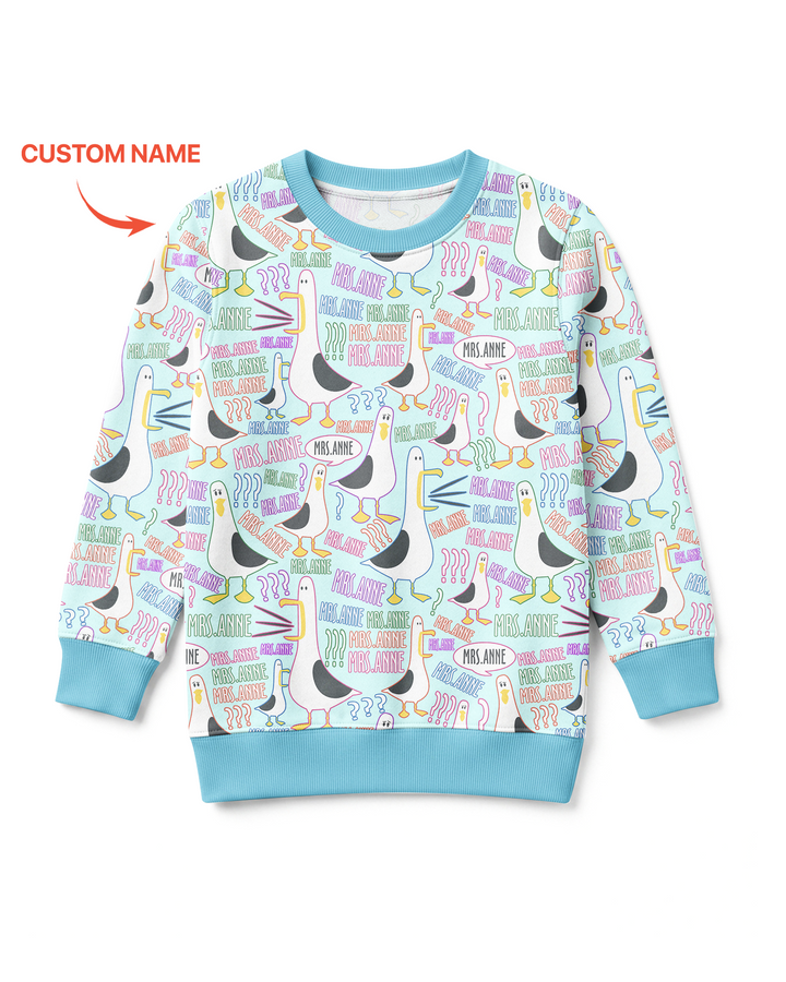 Teacher Teacher Teacher Funny Seagull Bamboo Crewneck Sweatshirt