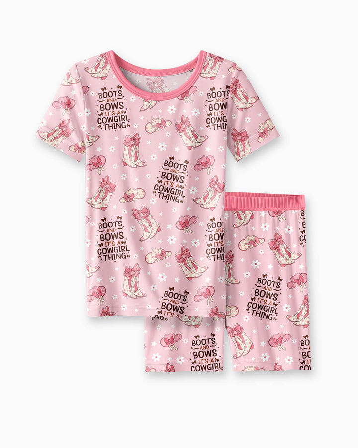 Template Bamboo Two Piece Short Sleeve Shorts Pyjamas Set