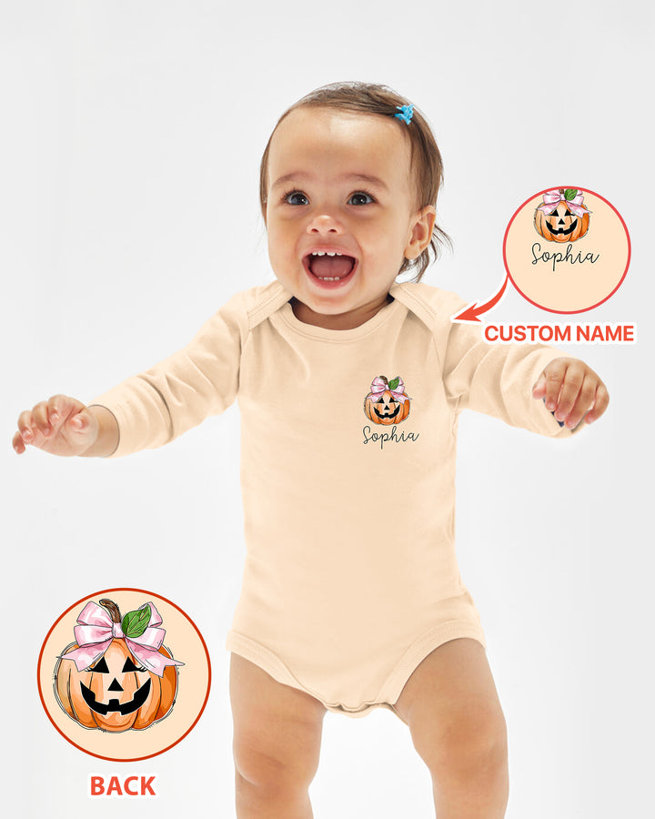 Personalized Name Baby Boo Outfits First Halloween Bamboo Bodysuit