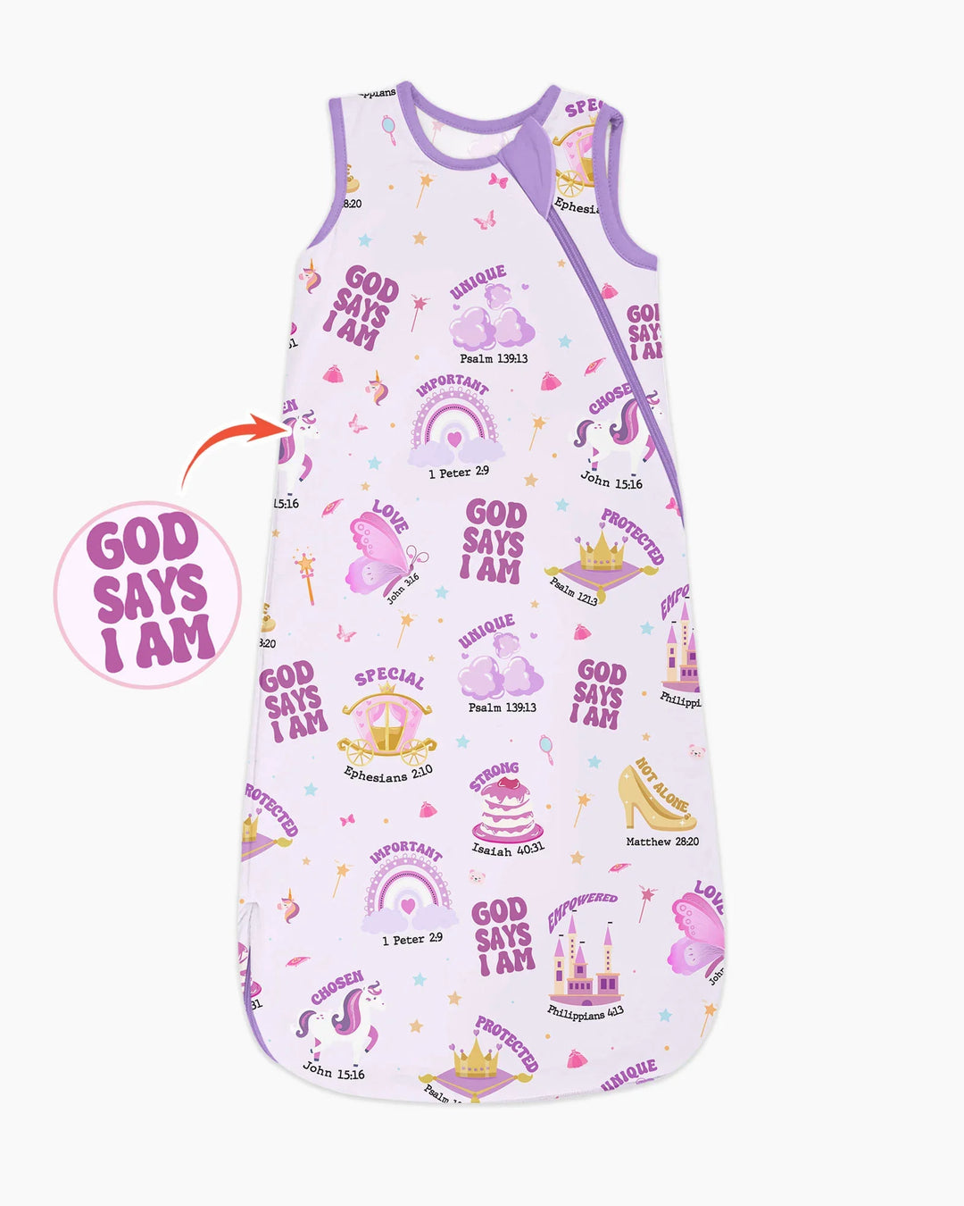 God Says I Am Girl Bamboo Sleep Bag