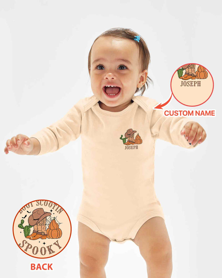 Personalized Spooky Cowboy Cowgirl Bamboo Bodysuit