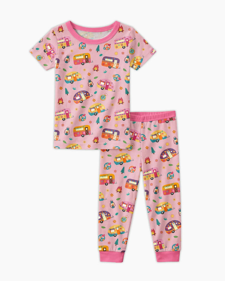 Happy Little Camper Bamboo Two Piece Short Sleeve Pajama Set