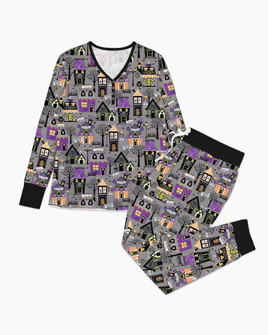 Halloween Hometown Bamboo Women Pajama Set