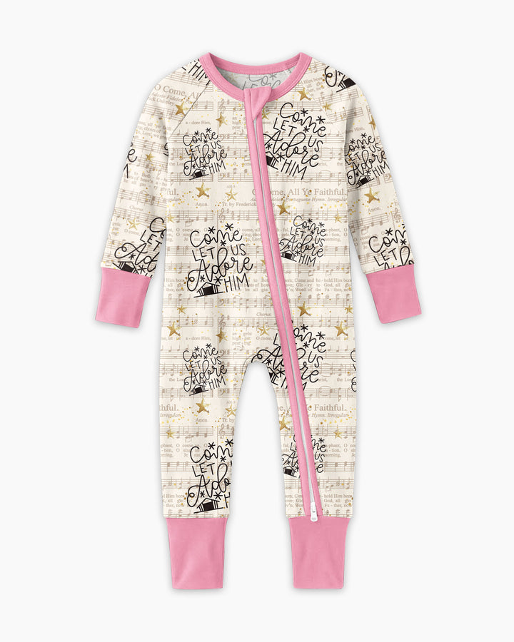 Oh Come Let Us Adore Him Custom Name Mommy And Me Matching Bamboo Convertible Zippy