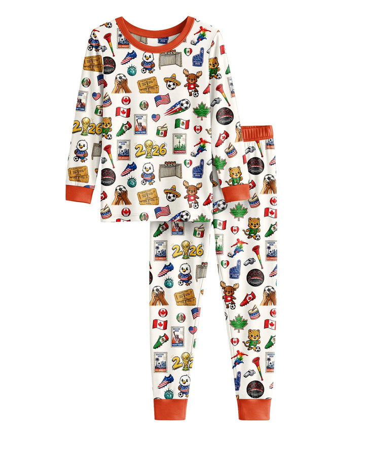 Soccer Cup 2026 Bamboo Two Piece Long Sleeve Pajama Set