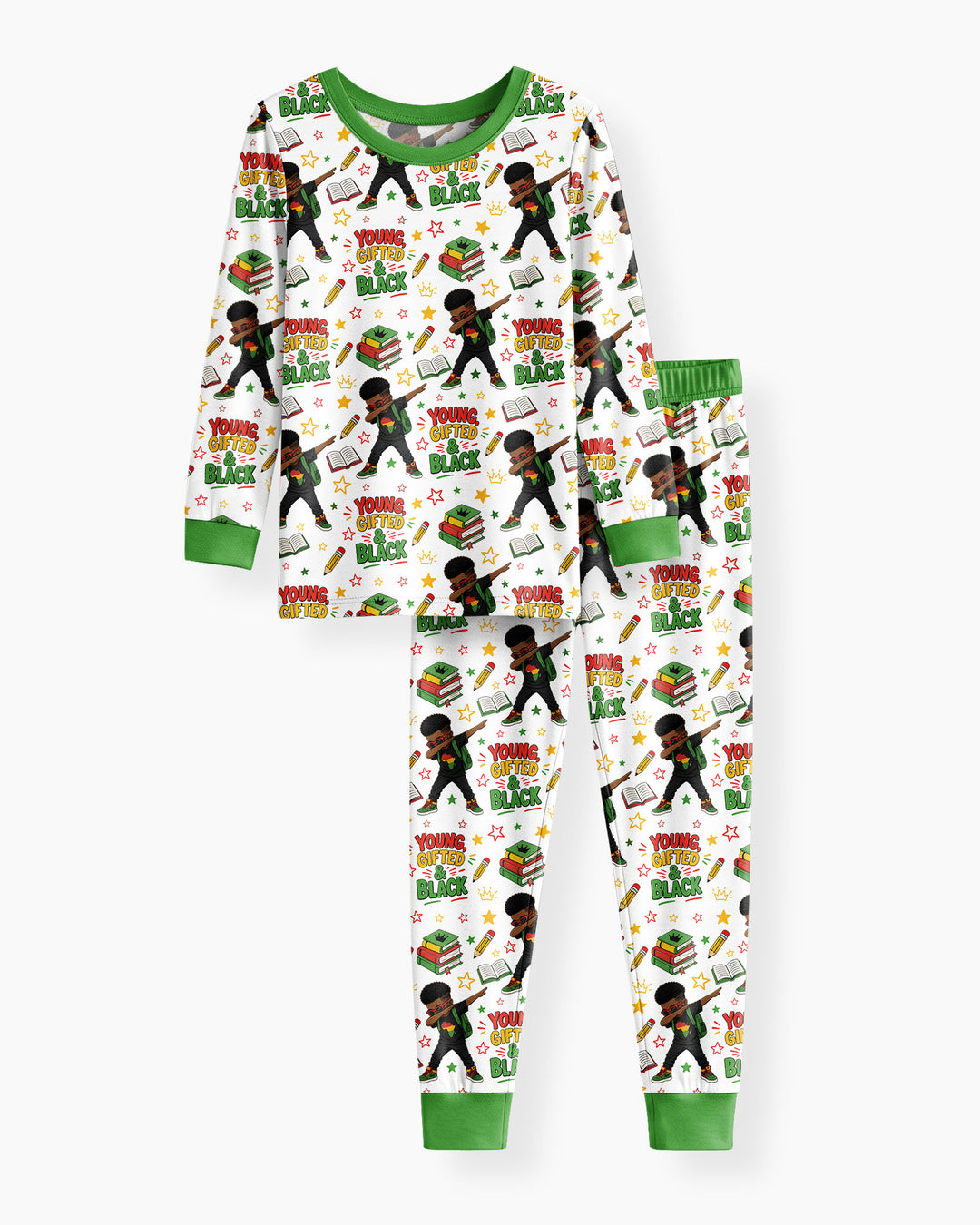 Black Boy Young Gifted & Black Bamboo Two Piece Long Sleeve Pajama Set