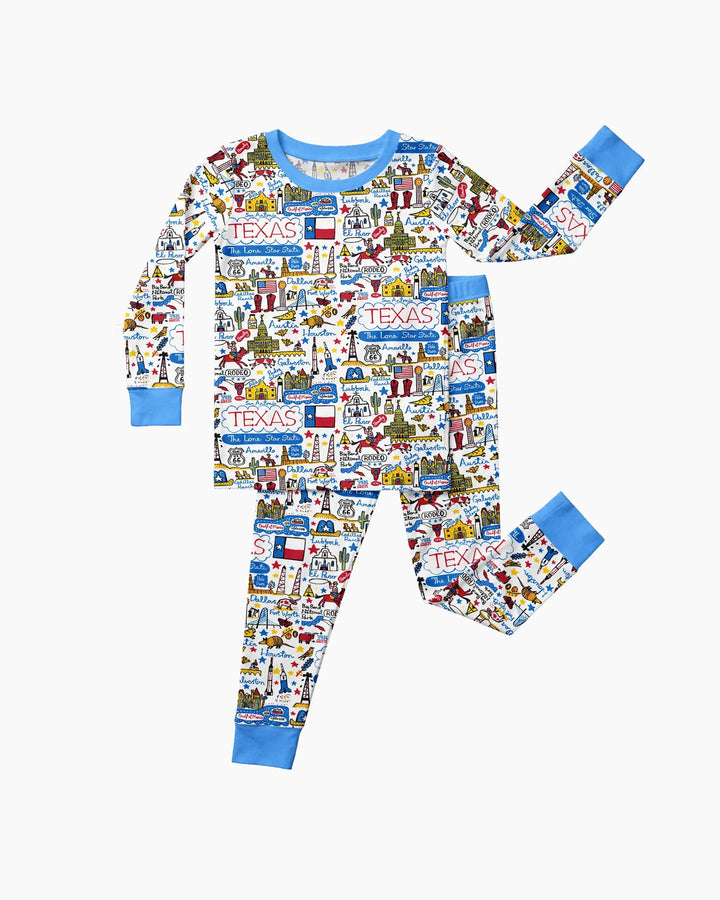 Lone Star State Bamboo Two Piece Long Sleeve Pajama Set