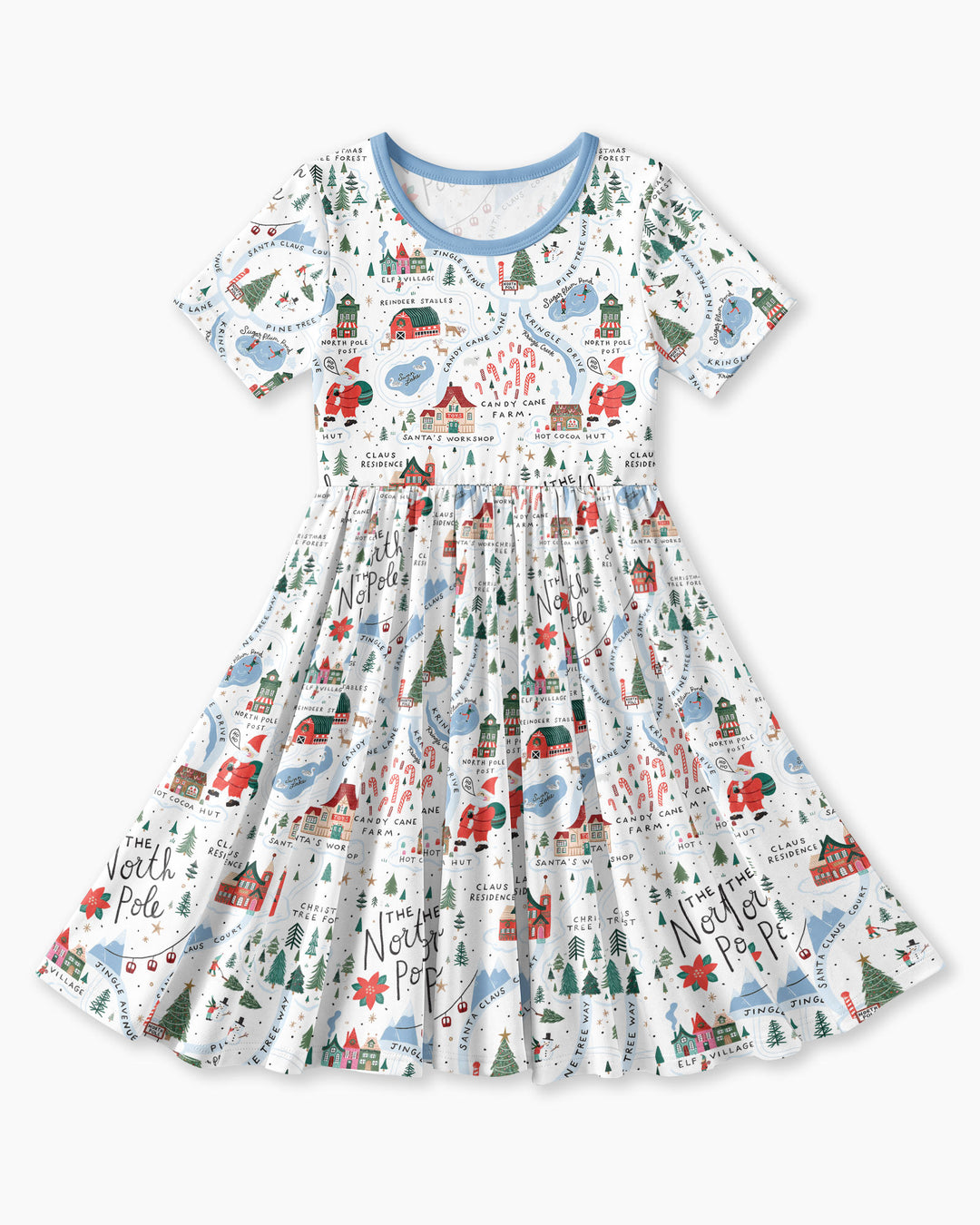 The North Pole Map Bamboo Twirl Dress